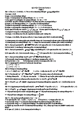 Bài tập ôn Chương II Đại số 10